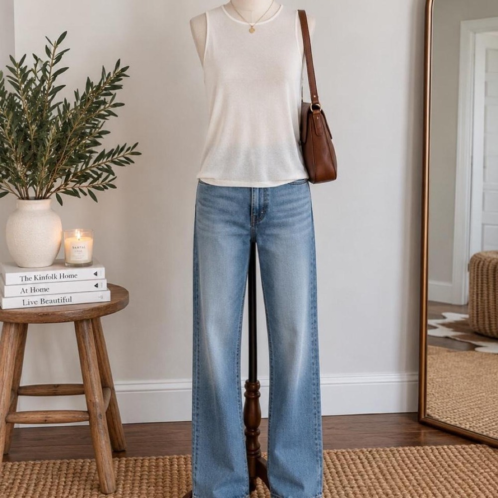 Massimo Dutti Ivory Silk Blend Sleeveless Knit Top Size Small